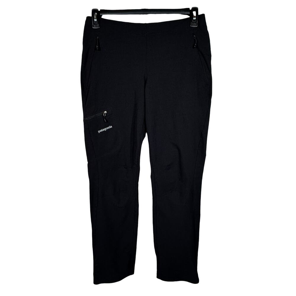 Patagonia Womens Medium Simple Guide Pants Softshell Zip Pockets Pull-On Black